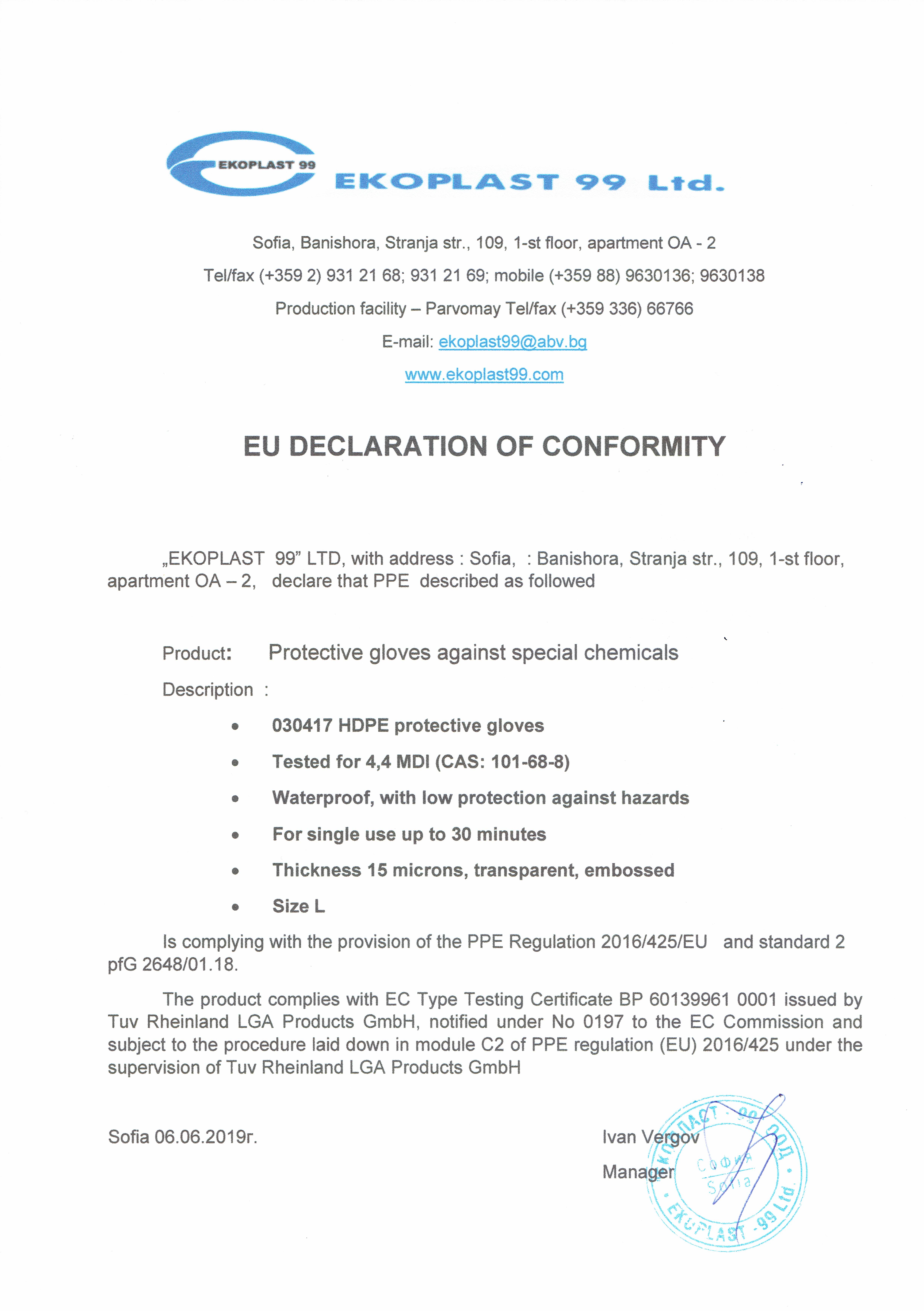 Ekoplast99 Ltd.